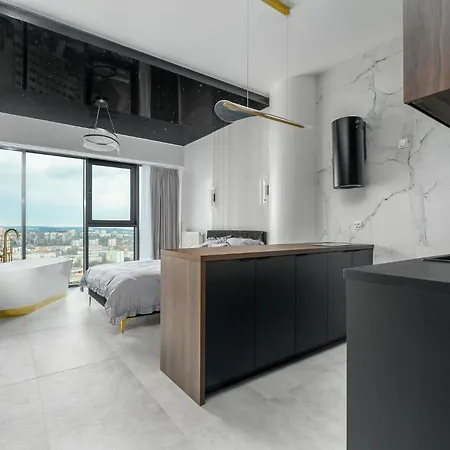 아파트 Hanza Tower Sky Lux 17th Floor 슈체친