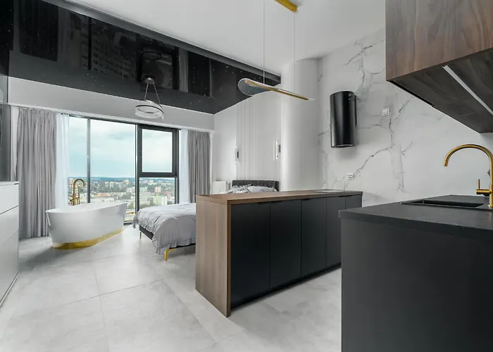 아파트 Hanza Tower Sky Lux 17th Floor 슈체친